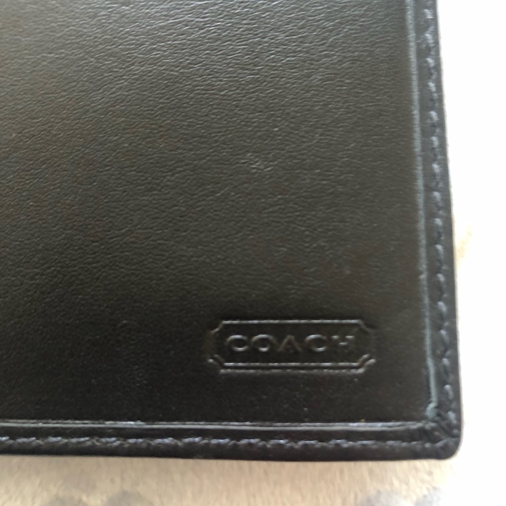 Coach Black and Gray Signature Jacquard Continental Checkbook - Picture 3 of 8